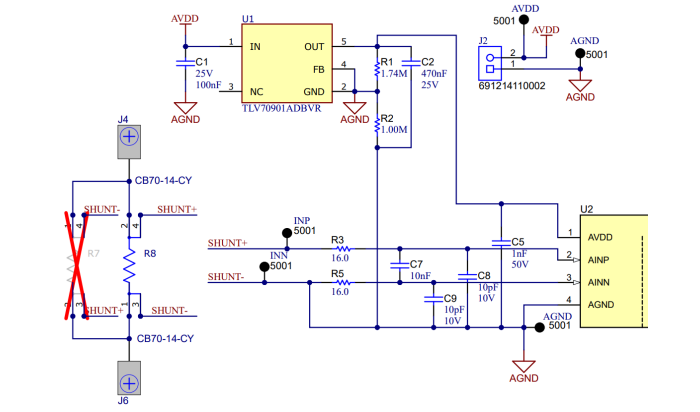 原理图 - Texas Instruments AMC-MOD-50A-EVM 评估模块